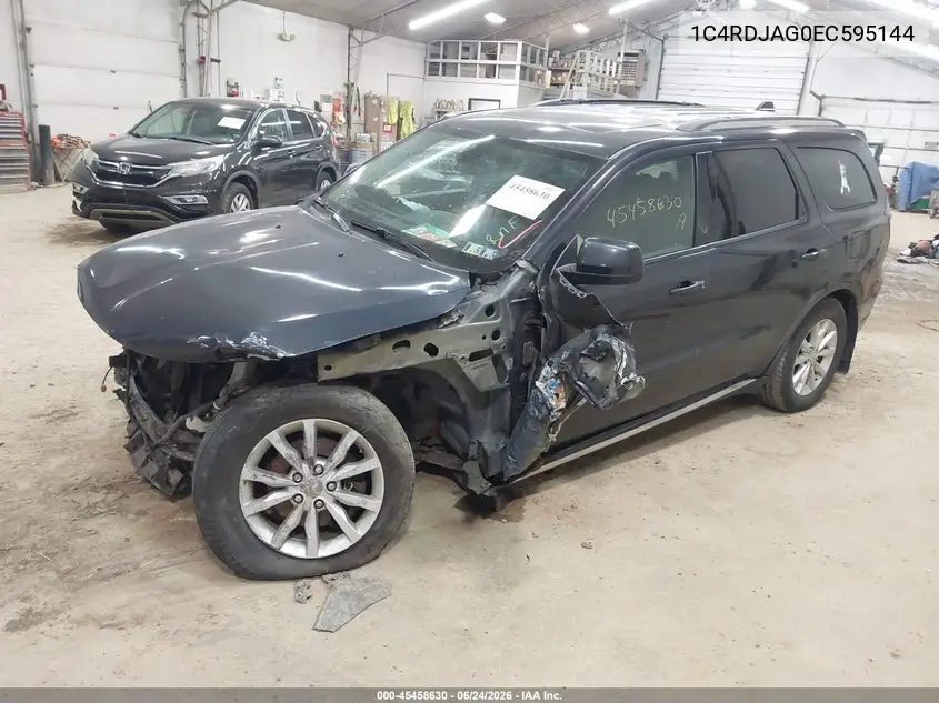 2014 Dodge Durango Sxt VIN: 1C4RDJAG0EC595144 Lot: 45458630