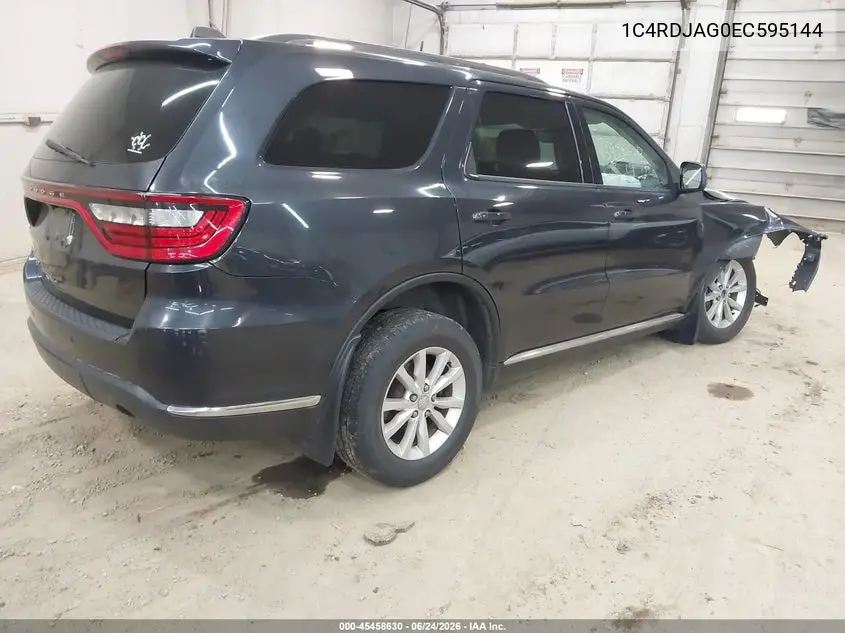 2014 Dodge Durango Sxt VIN: 1C4RDJAG0EC595144 Lot: 45458630