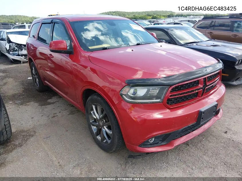 2014 Dodge Durango Sxt VIN: 1C4RDHAG6EC483425 Lot: 45566453