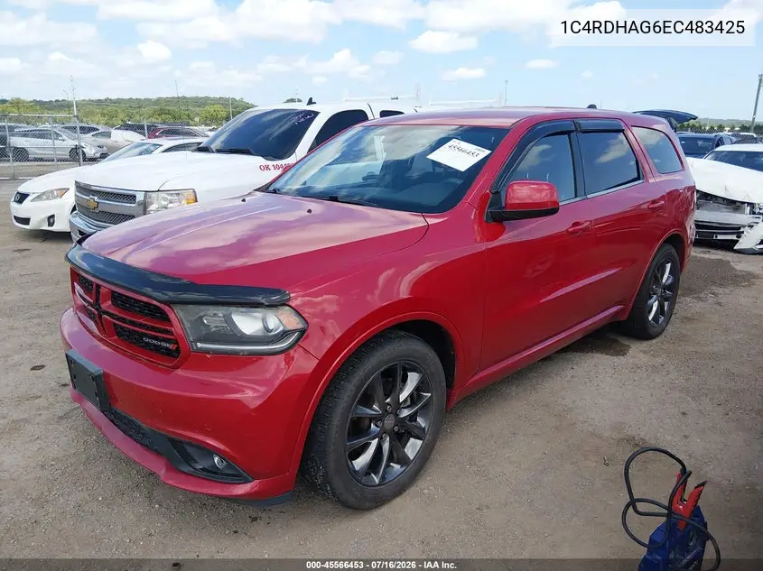2014 Dodge Durango Sxt VIN: 1C4RDHAG6EC483425 Lot: 45566453