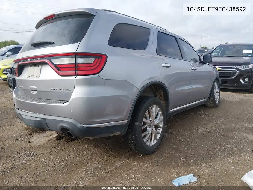 2014 Dodge Durango Citadel VIN: 1C4SDJET9EC438592 Lot: 45635518