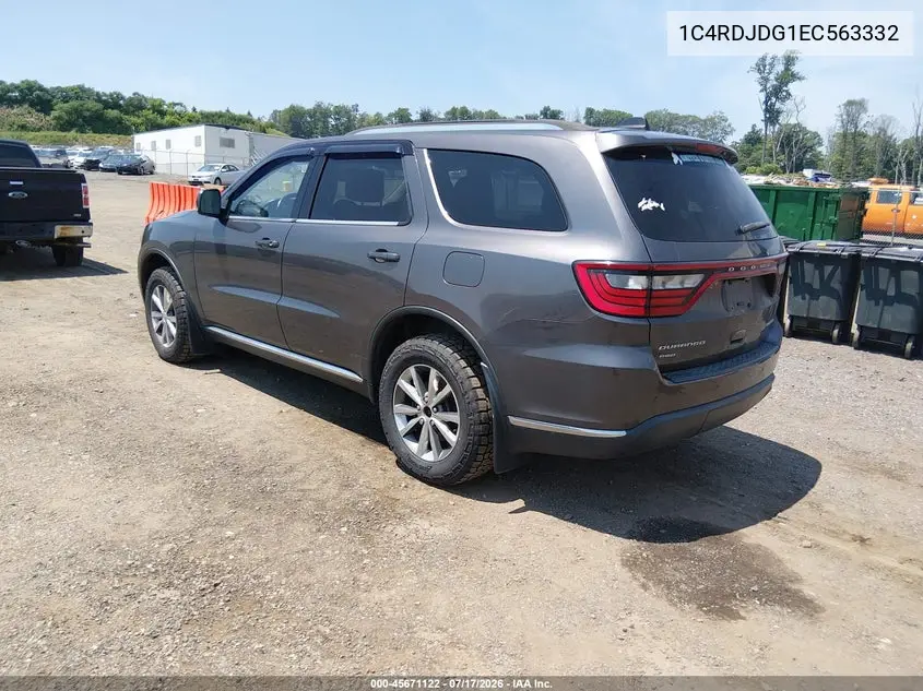 2014 Dodge Durango Limited VIN: 1C4RDJDG1EC563332 Lot: 45671122