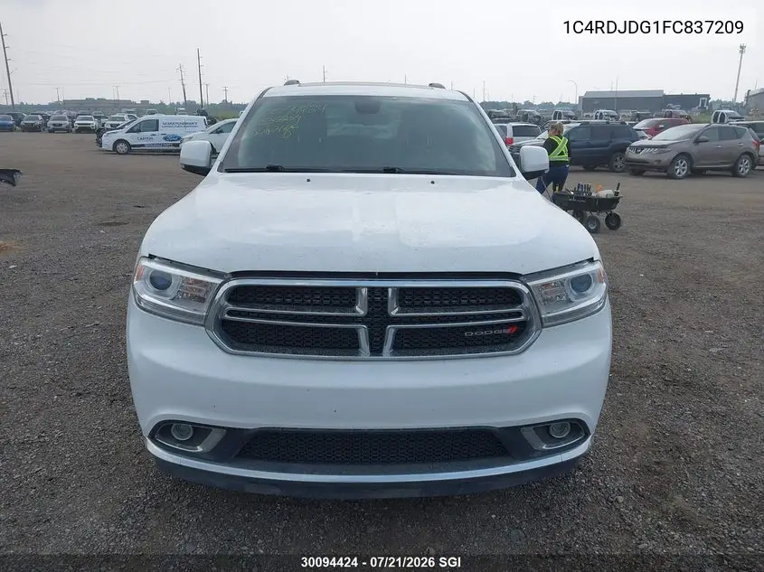2015 Dodge Durango Limited VIN: 1C4RDJDG1FC837209 Lot: 30094424