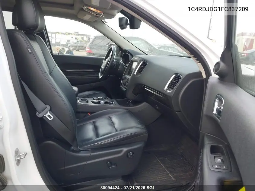 2015 Dodge Durango Limited VIN: 1C4RDJDG1FC837209 Lot: 30094424