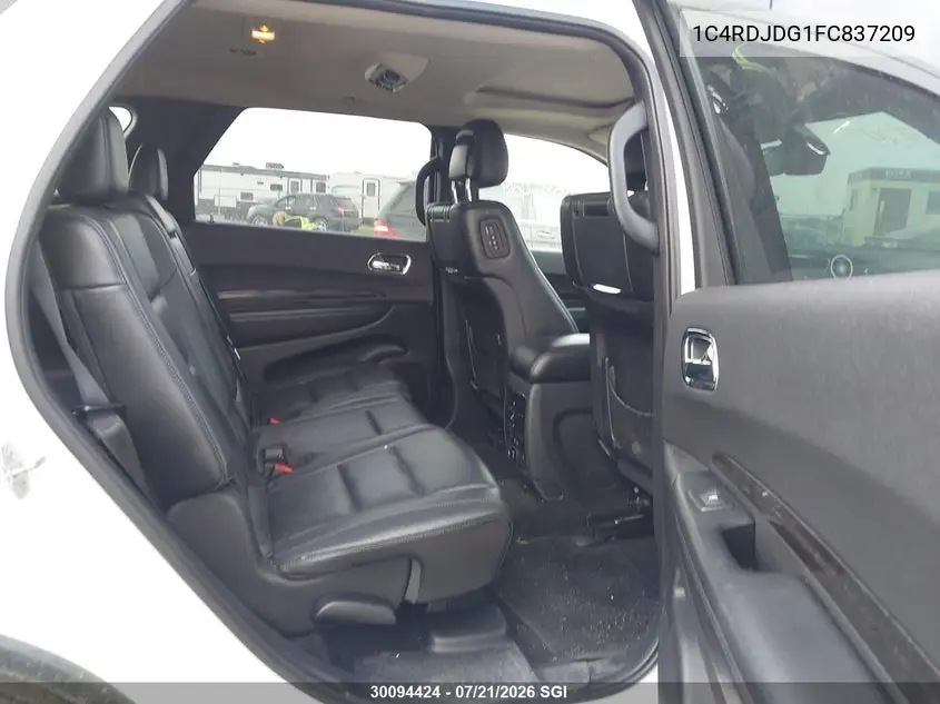 2015 Dodge Durango Limited VIN: 1C4RDJDG1FC837209 Lot: 30094424