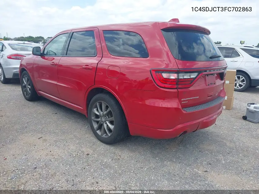 1C4SDJCT3FC702863 2015 Dodge Durango R/T
