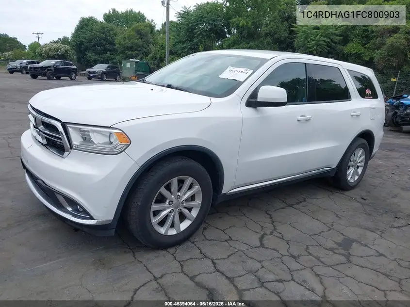 2015 Dodge Durango Sxt VIN: 1C4RDHAG1FC800903 Lot: 45394064