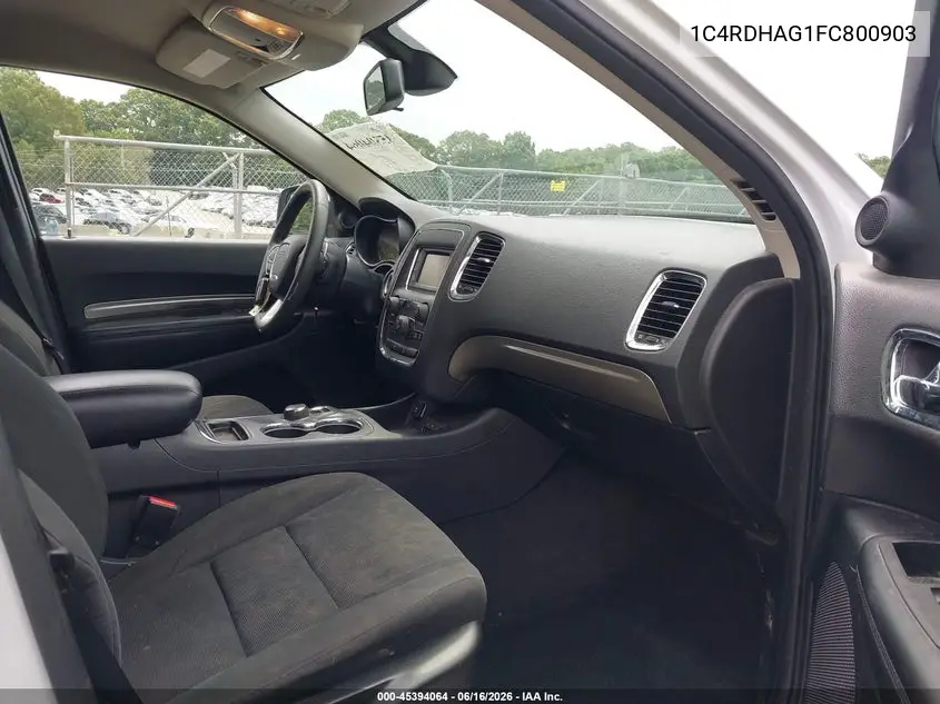 2015 Dodge Durango Sxt VIN: 1C4RDHAG1FC800903 Lot: 45394064