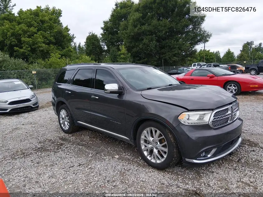 2015 Dodge Durango Citadel VIN: 1C4SDHET5FC826476 Lot: 45430816