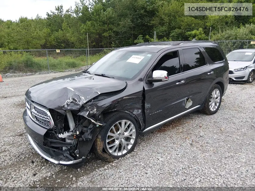 2015 Dodge Durango Citadel VIN: 1C4SDHET5FC826476 Lot: 45430816