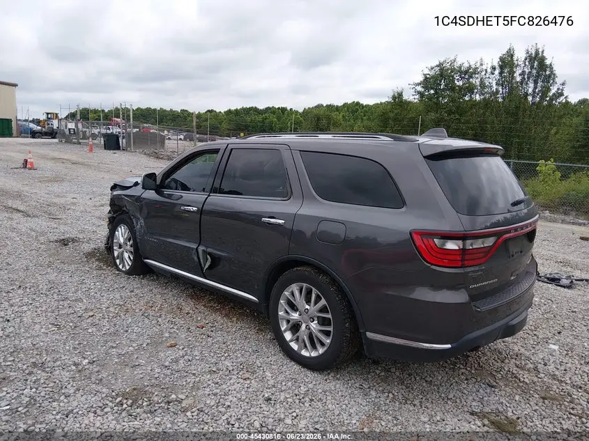2015 Dodge Durango Citadel VIN: 1C4SDHET5FC826476 Lot: 45430816