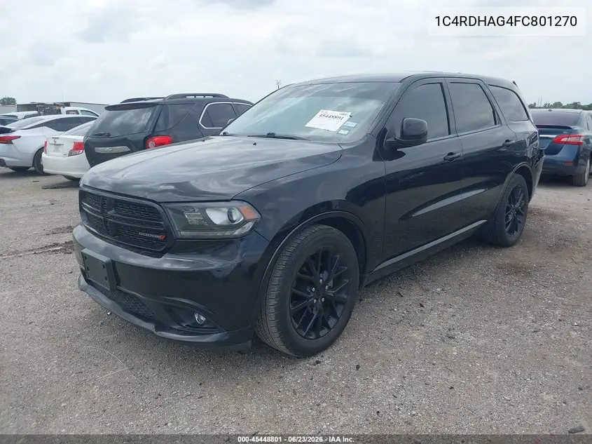 2015 Dodge Durango Sxt VIN: 1C4RDHAG4FC801270 Lot: 45448801