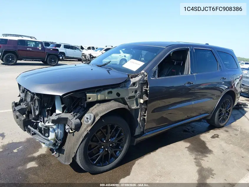 2015 Dodge Durango R/T VIN: 1C4SDJCT6FC908386 Lot: 45549099