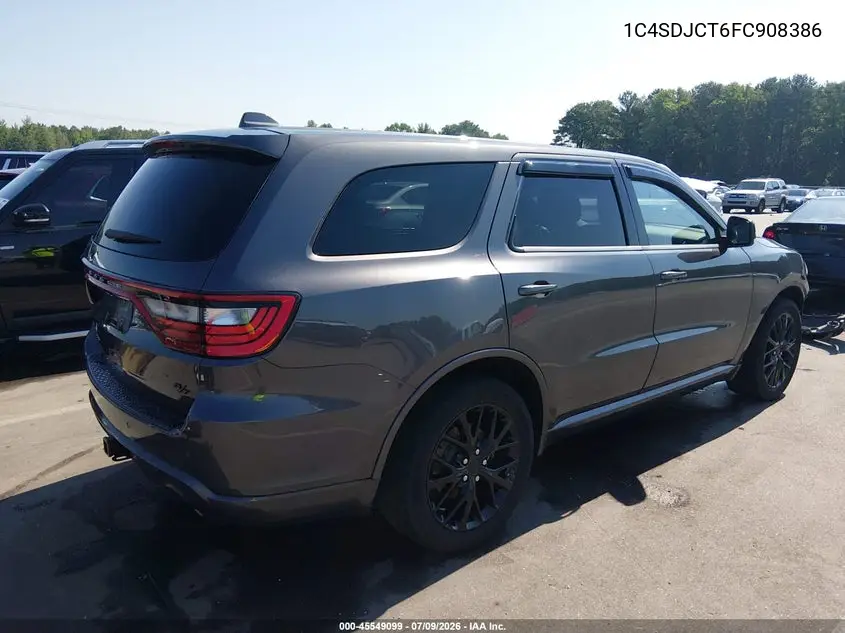 2015 Dodge Durango R/T VIN: 1C4SDJCT6FC908386 Lot: 45549099