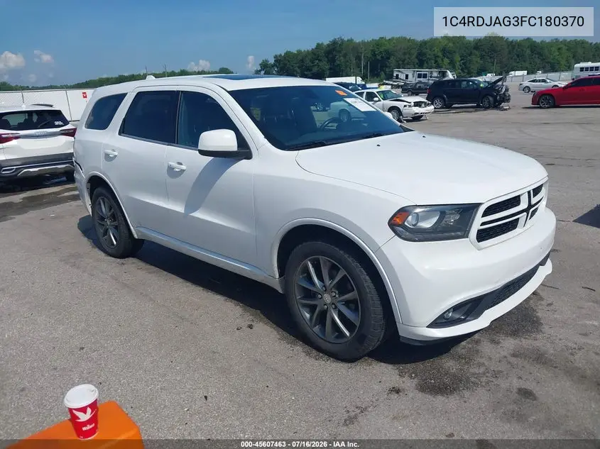 2015 Dodge Durango Sxt VIN: 1C4RDJAG3FC180370 Lot: 45607463