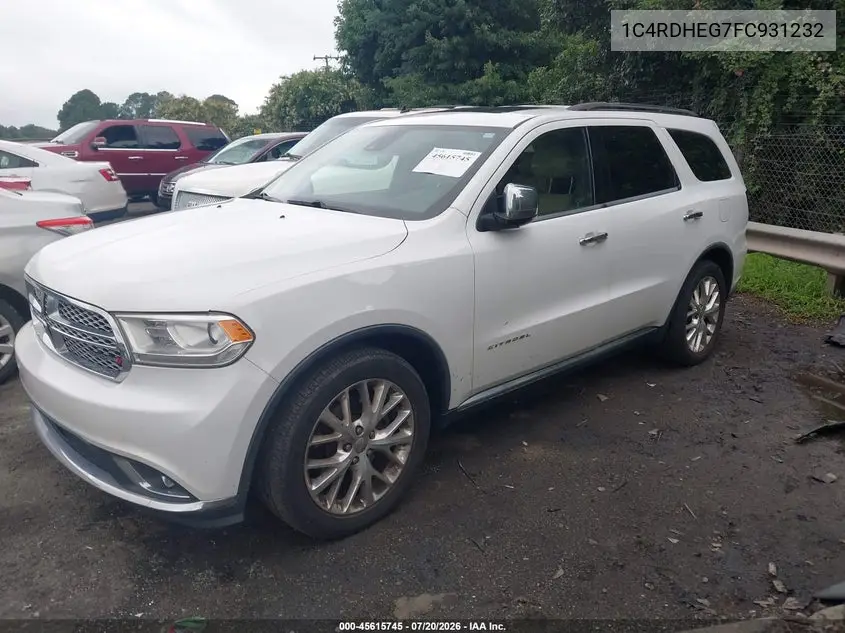 2015 Dodge Durango Citadel VIN: 1C4RDHEG7FC931232 Lot: 45615745