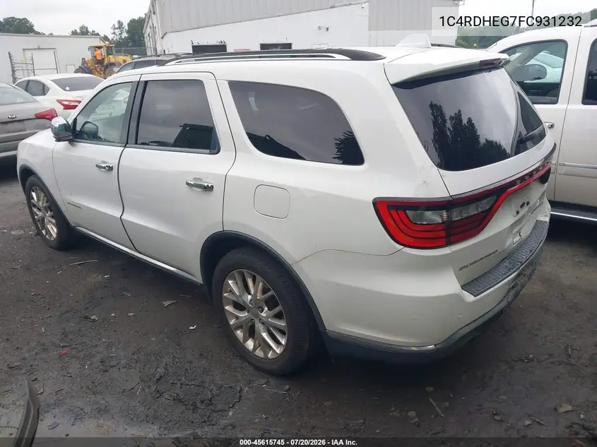 2015 Dodge Durango Citadel VIN: 1C4RDHEG7FC931232 Lot: 45615745