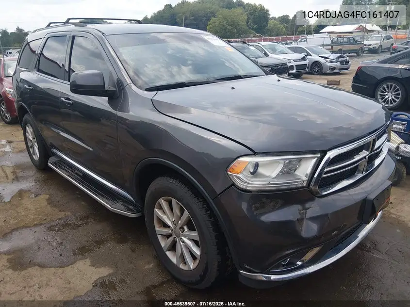 2015 Dodge Durango Sxt VIN: 1C4RDJAG4FC161407 Lot: 45639507