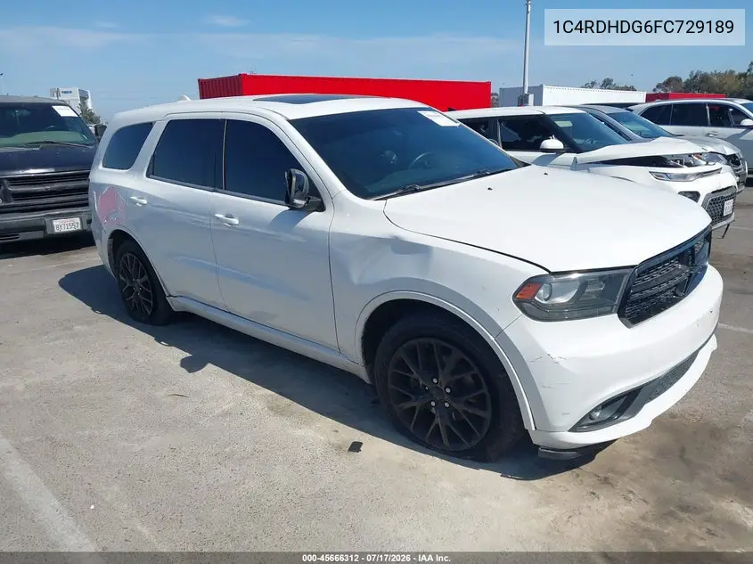 2015 Dodge Durango Limited VIN: 1C4RDHDG6FC729189 Lot: 45666312