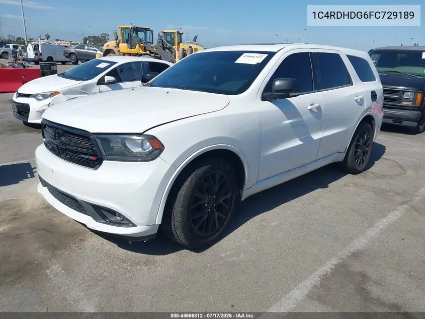 2015 Dodge Durango Limited VIN: 1C4RDHDG6FC729189 Lot: 45666312