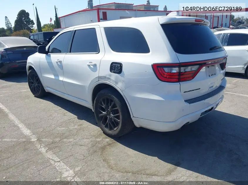 2015 Dodge Durango Limited VIN: 1C4RDHDG6FC729189 Lot: 45666312