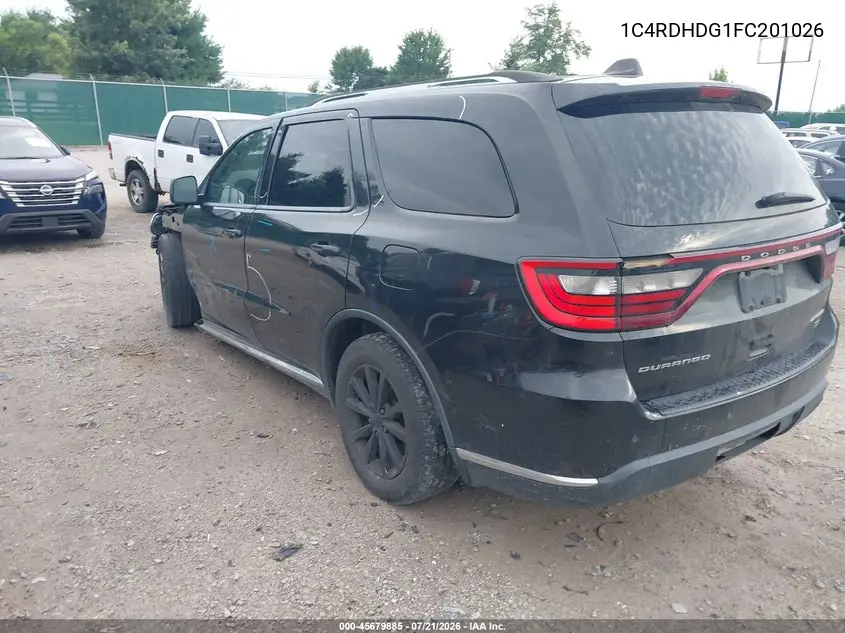 2015 Dodge Durango Limited VIN: 1C4RDHDG1FC201026 Lot: 45679885
