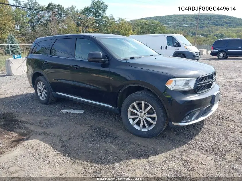 1C4RDJFG0GC449614 2016 Dodge Durango Special Service