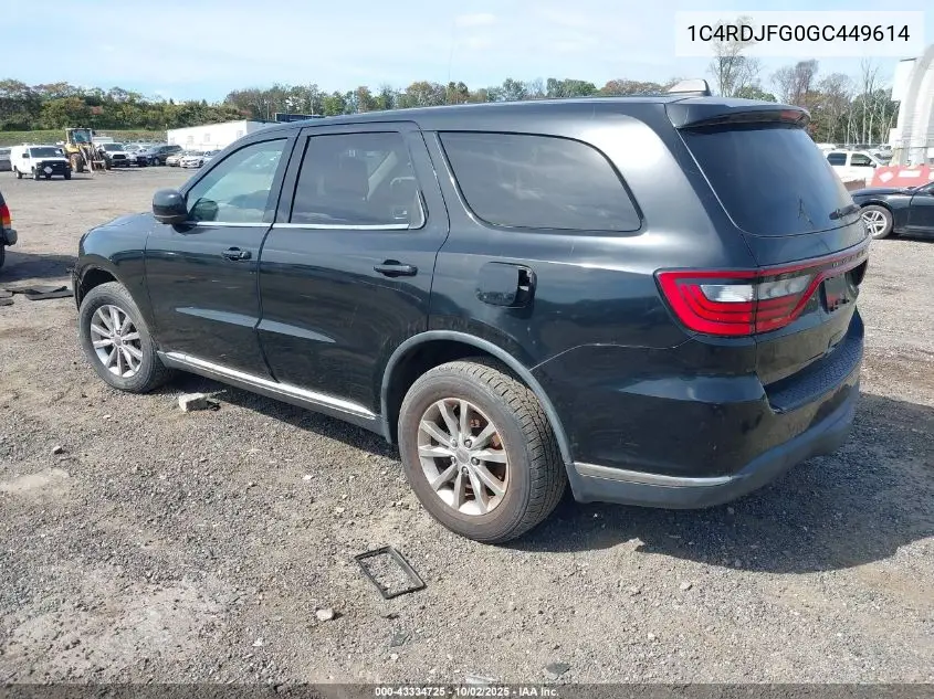 1C4RDJFG0GC449614 2016 Dodge Durango Special Service