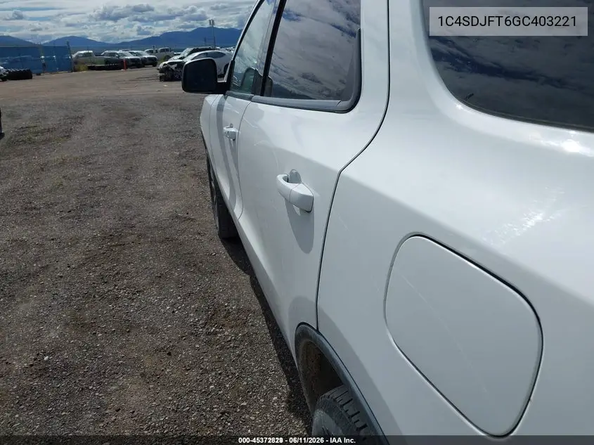 2016 Dodge Durango Special Service VIN: 1C4SDJFT6GC403221 Lot: 45372829
