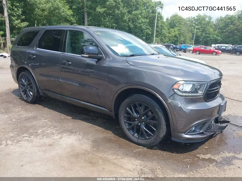 2016 Dodge Durango R/T VIN: 1C4SDJCT7GC441565 Lot: 45548600