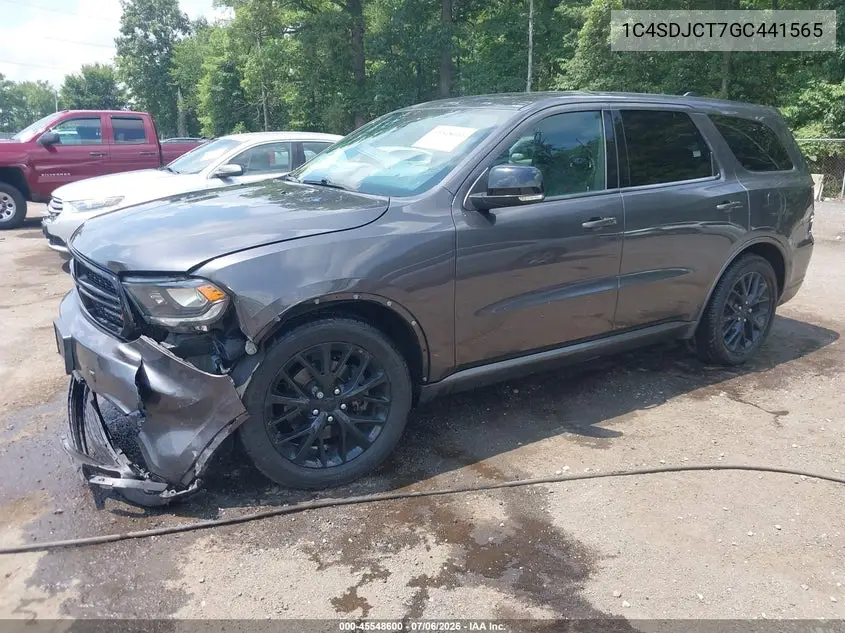 2016 Dodge Durango R/T VIN: 1C4SDJCT7GC441565 Lot: 45548600