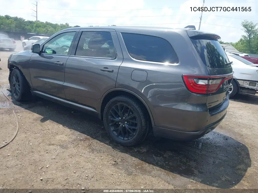 2016 Dodge Durango R/T VIN: 1C4SDJCT7GC441565 Lot: 45548600