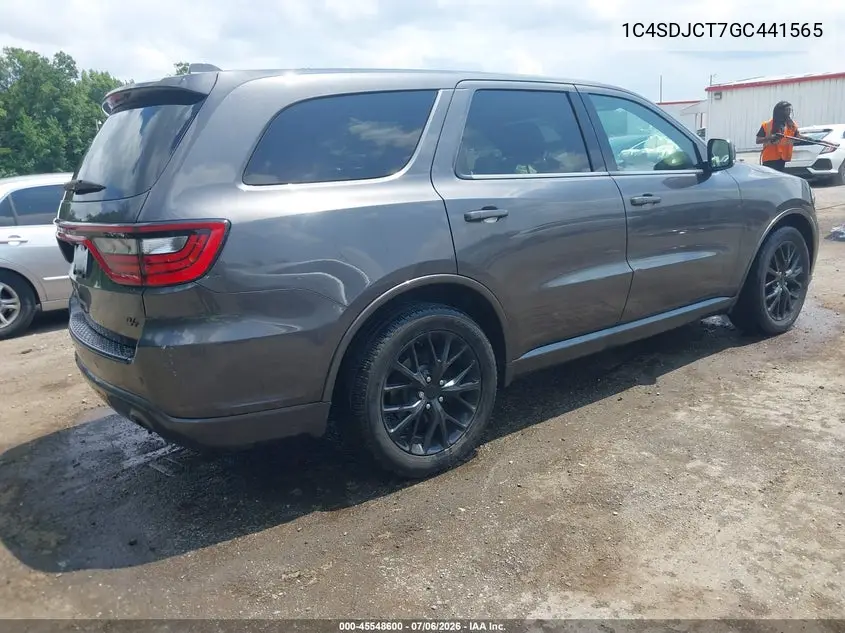 2016 Dodge Durango R/T VIN: 1C4SDJCT7GC441565 Lot: 45548600