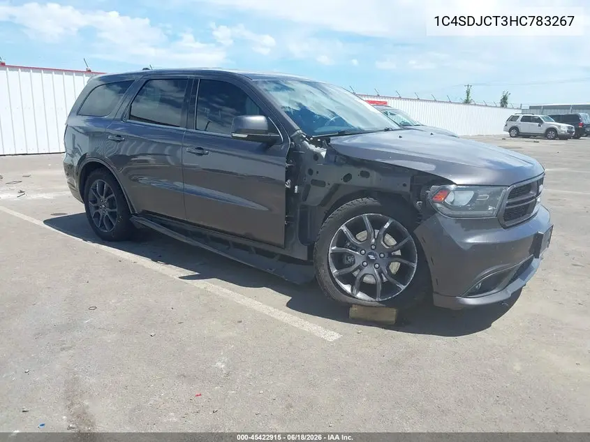 2017 Dodge Durango R/T VIN: 1C4SDJCT3HC783267 Lot: 45422915
