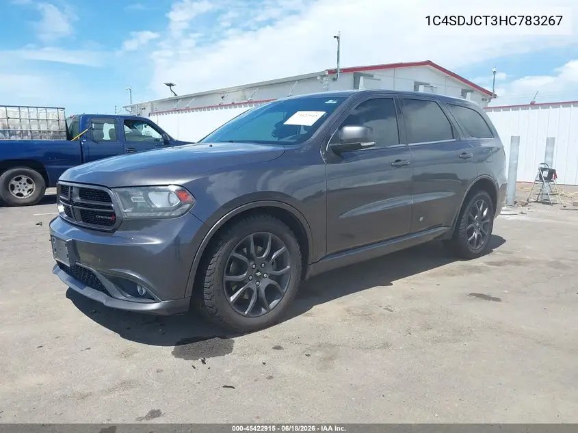 2017 Dodge Durango R/T VIN: 1C4SDJCT3HC783267 Lot: 45422915