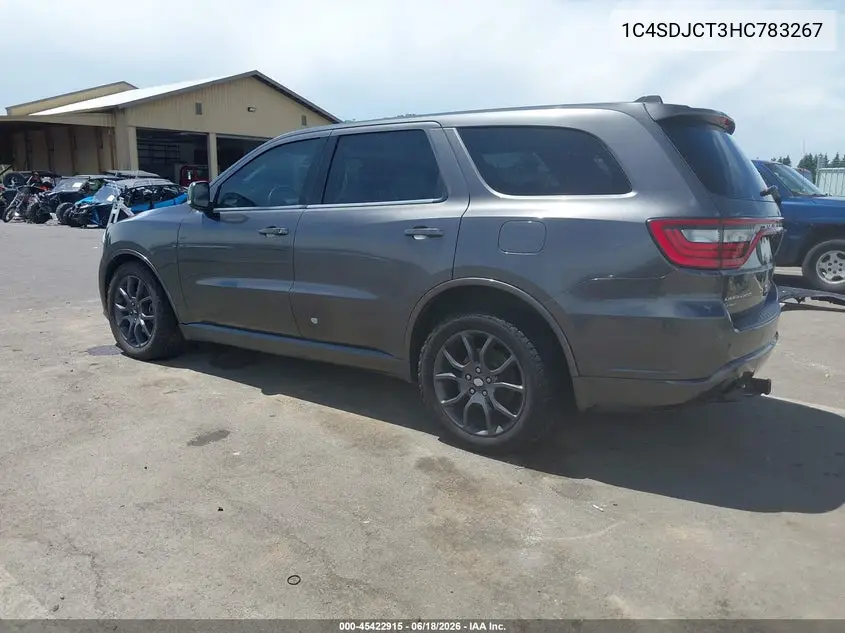 2017 Dodge Durango R/T VIN: 1C4SDJCT3HC783267 Lot: 45422915