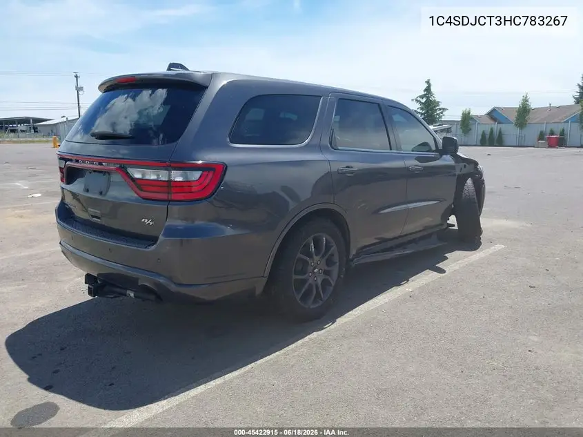 2017 Dodge Durango R/T VIN: 1C4SDJCT3HC783267 Lot: 45422915