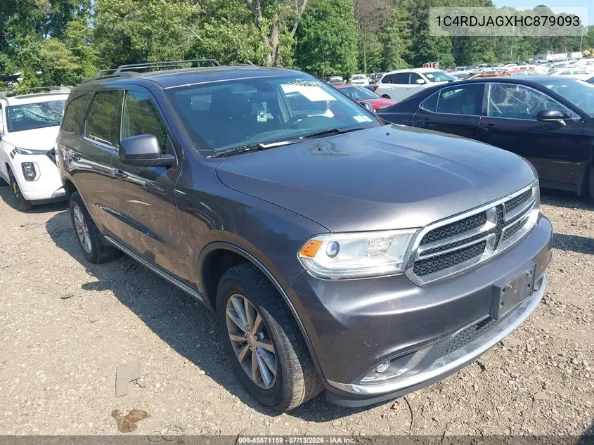 2017 Dodge Durango Sxt Awd VIN: 1C4RDJAGXHC879093 Lot: 45571159