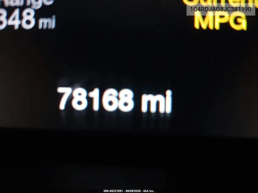 2018 Dodge Durango Sxt Awd VIN: 1C4RDJAG8JC381190 Lot: 45321891
