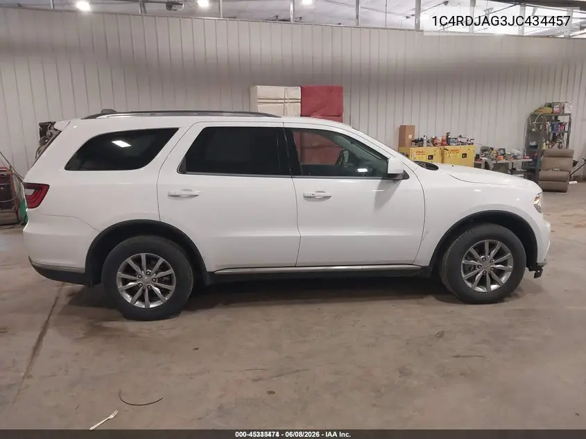 2018 Dodge Durango Sxt Awd VIN: 1C4RDJAG3JC434457 Lot: 45333474
