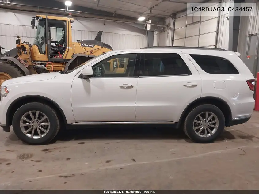 2018 Dodge Durango Sxt Awd VIN: 1C4RDJAG3JC434457 Lot: 45333474