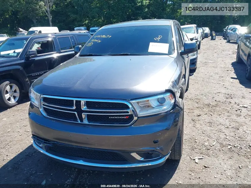 2018 Dodge Durango Sxt Awd VIN: 1C4RDJAG4JC133387 Lot: 45449639