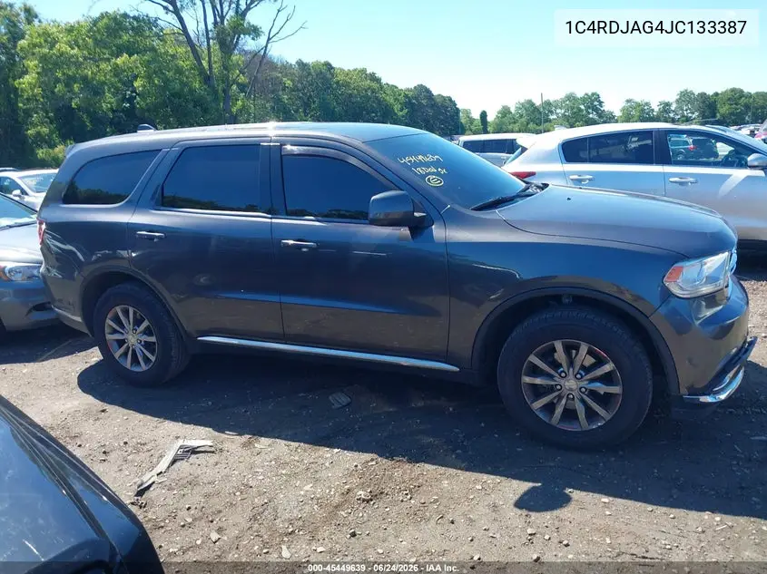 2018 Dodge Durango Sxt Awd VIN: 1C4RDJAG4JC133387 Lot: 45449639