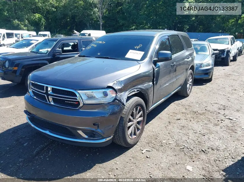 2018 Dodge Durango Sxt Awd VIN: 1C4RDJAG4JC133387 Lot: 45449639