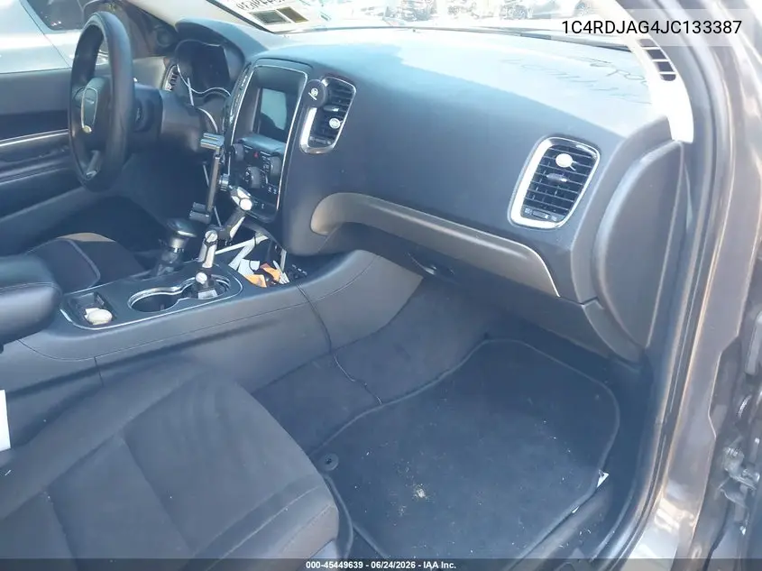 2018 Dodge Durango Sxt Awd VIN: 1C4RDJAG4JC133387 Lot: 45449639