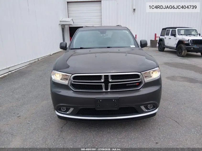 2018 Dodge Durango Sxt Awd VIN: 1C4RDJAG6JC404739 Lot: 45551891
