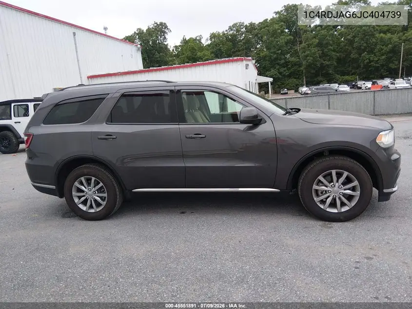 2018 Dodge Durango Sxt Awd VIN: 1C4RDJAG6JC404739 Lot: 45551891