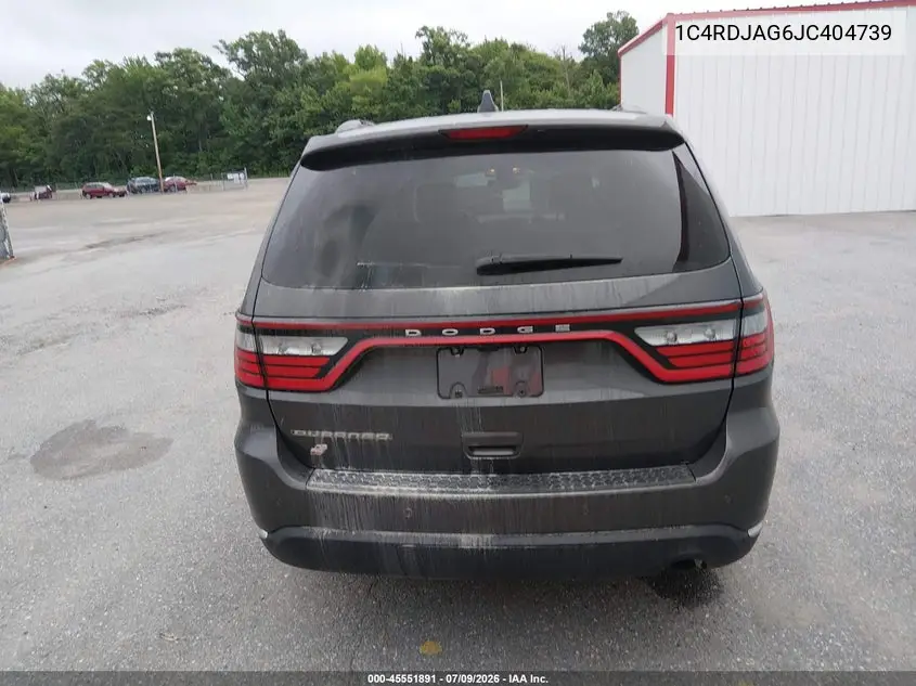 2018 Dodge Durango Sxt Awd VIN: 1C4RDJAG6JC404739 Lot: 45551891