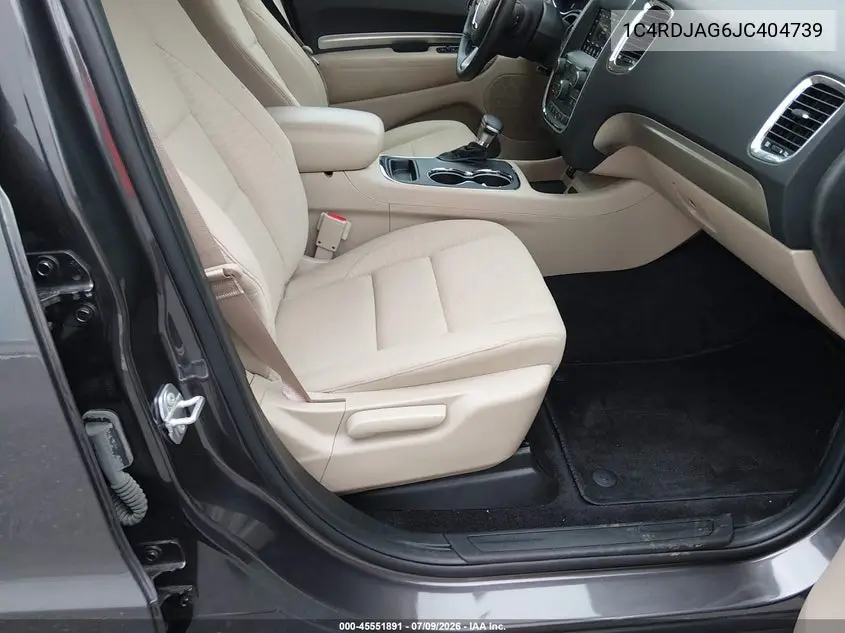 2018 Dodge Durango Sxt Awd VIN: 1C4RDJAG6JC404739 Lot: 45551891