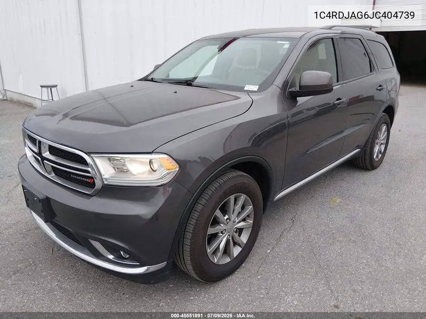 2018 Dodge Durango Sxt Awd VIN: 1C4RDJAG6JC404739 Lot: 45551891